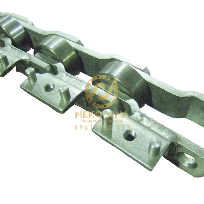 Xích băng tải trong máy rửa chai